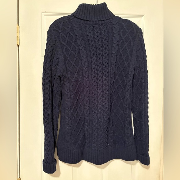 Lands End Women's Navy Blue Turtleneck Sweater Size Small - Picture 2 of 5